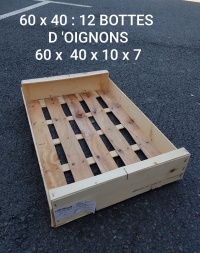 60x40x12 BOTTES D OIGNONS - Plateaux bois - Plateaux bois 60x40 cm