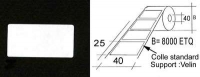 40x25 - Etiquettes en rouleaux - Velin - Sans impression