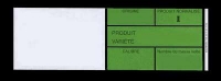 ETIQUETTE VERTE - Etiquettes seches - Fruits et légumes - Normalisation plateau