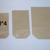 Sac écorné n°4 kraft brun - Sac papier - Sac ecorne - Sac ecorne kraft ecru