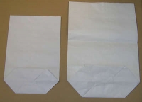 SAC BLANC N° 4 = 100x 185 en 1 pli - Sacs papiers  - Sacs ecornes  - Sac ecorne kraft blanc