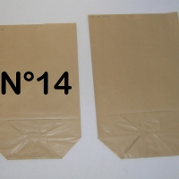 Sac écorné n°14 kraft brun - Sac papier - Sac ecorne - Sac ecorne kraft ecru