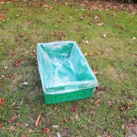 PLIABLE 69 X 40 X 15,5 AVEC POLYBAG - Caisse plastique pliable - Caisse pliable verte 60x40