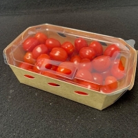 Barquette Carton 250 gr avec couvercle transparent  - Barquette carton et couvercle - Barquette tomate cerise carton - Barquette carton 250 gr avec couvercle transparent