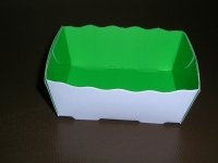 Barquette Carton Primeur - Barquette carton blanc/vert