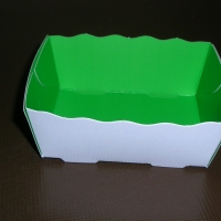 Barquette Carton Primeur 1kg sans anse - Barquette carton blanc/vert